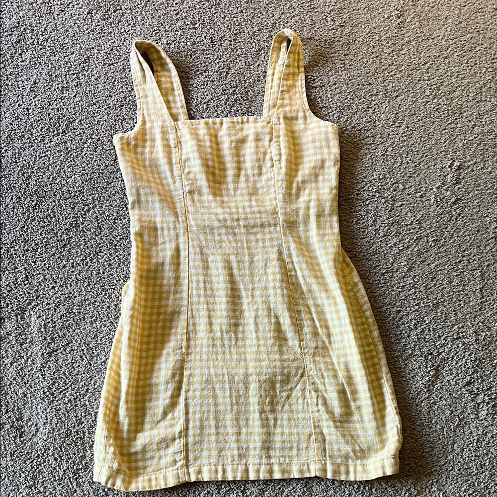Old Navy Yellow Gingham Mini Dress